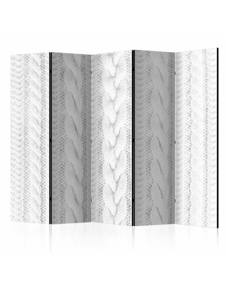 Paravent 5 volets WHITE KNIT II - par Artgeist