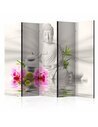 Paravent 5 volets BUDDHA AND ORCHIDS II - par Artgeist