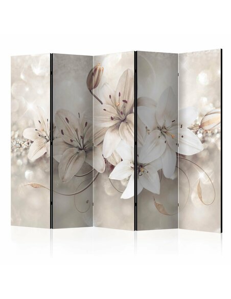 Paravent 5 volets DIAMOND LILIES II - par Artgeist