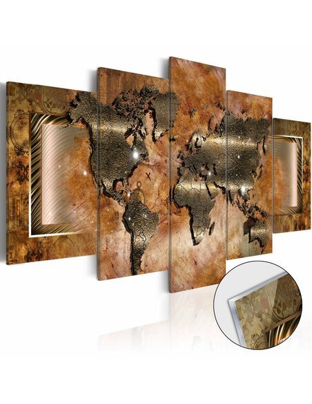 Tableau sur verre acrylique STEEL MAP [GLASS] - par Artgeist