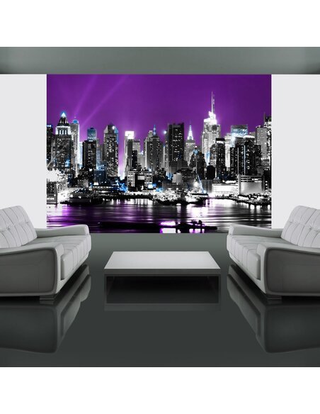 Papier peint CIEL VIOLET À NEW YORK  - par Artgeist
