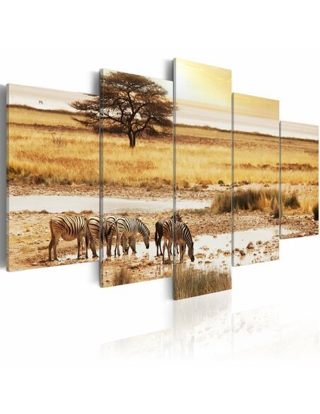 Tableau ZÈBRES DANS LA SAVANE - par Artgeist