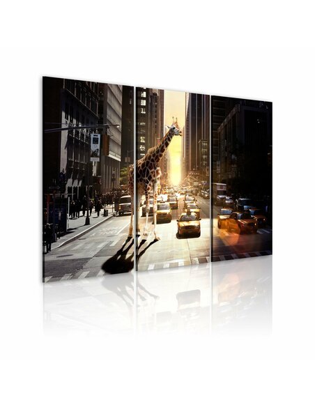 Tableau GIRAFE DANS LA GRANDE VILLE - par Artgeist