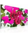 Tableau ROSES AU NÉON Triptyque - par Artgeist
