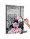 Tableau à peindre soi même PARIS VUE SUR LA TOUR EIFFEL - par Artgeist