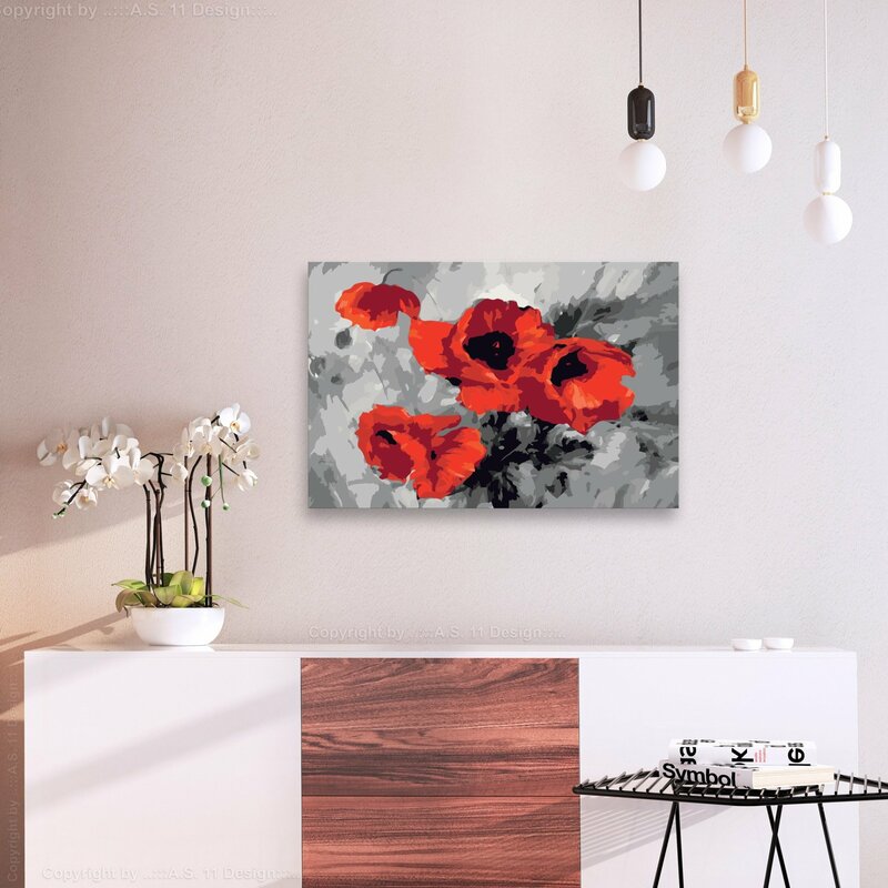 Tableau à peindre soi même BOUQUET DE COQUELICOTS - par Artgeist