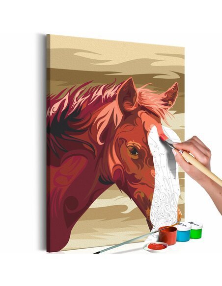 Tableau à peindre soi même CHEVAL BAI - par Artgeist
