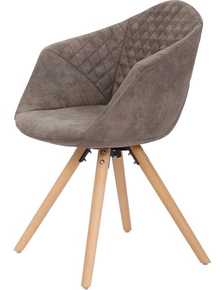 x2 chaises CHADWICK 110 Gris Brun - par Arte Espina