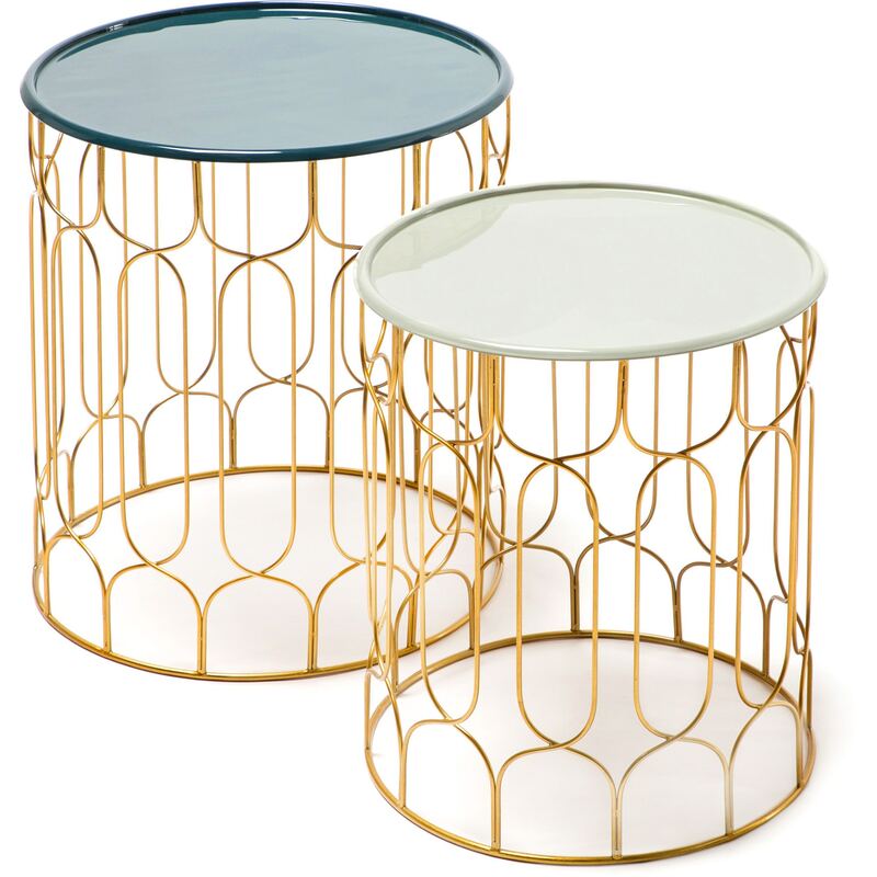 2x Tables TIMBA 410 ESSENCE Gris Clair - par Arte Espina