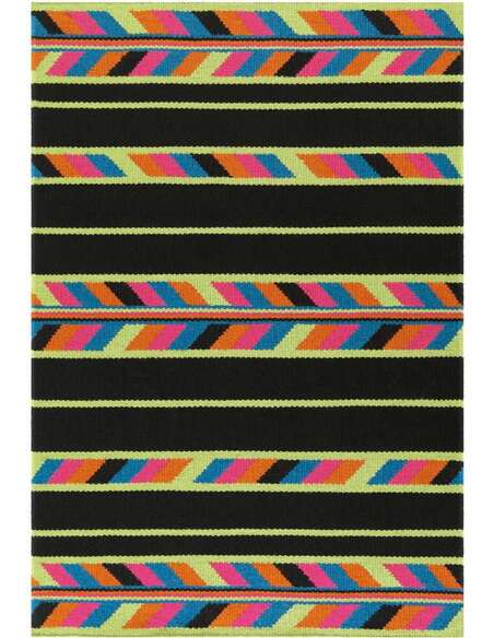 Tapis ARTISANAT 8053 Multicolore Noir - par Arte Espina