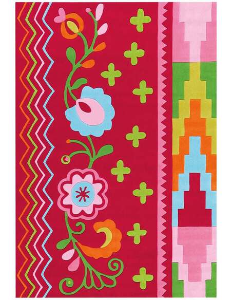 Tapis SAM 4144 Multicolore ROSA FLEURS - par Arte Espina