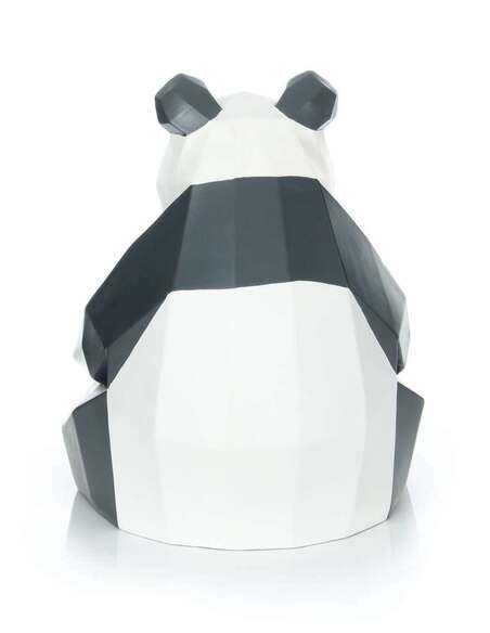 Sculpture PANDA 110 Blanc Noir - par Arte Espina