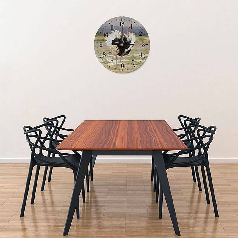 Horloge AUTRUCHE imprimé sur bois - par Feeby