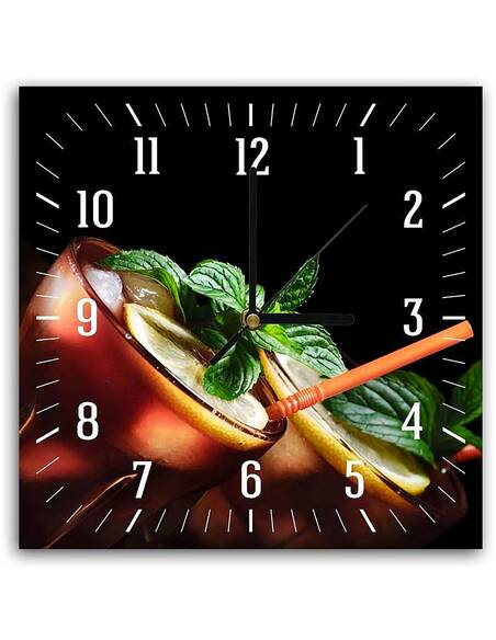 Horloge CUBA LIBRE COCKTAIL imprimé sur bois - par Feeby