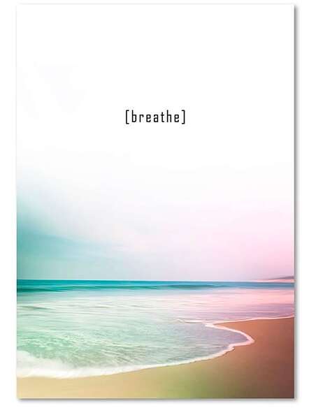 Tableau RESPIREZ 2 imprimé sur bois - par Feeby