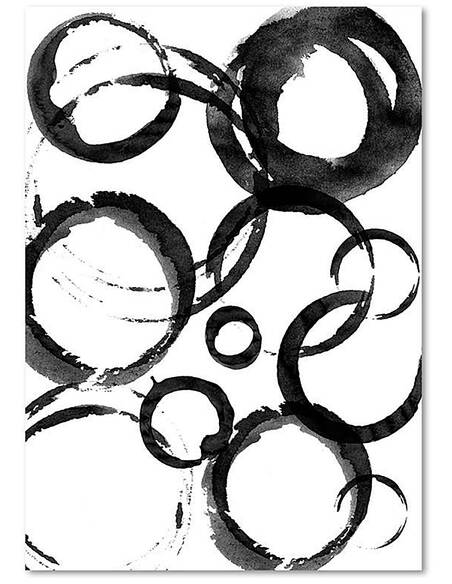 Tableau CERCLES ABSTRAITS imprimé sur bois - par Feeby