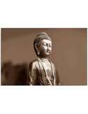 Tableau BOUDDHA SUR UN FOND BRUN imprimé sur bois - par Feeby