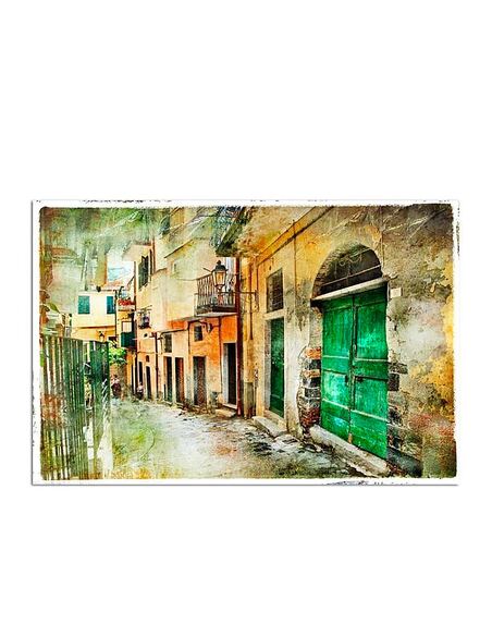 Tableau RUE DE LA VIEILLE VILLE imprimé sur bois - par Feeby