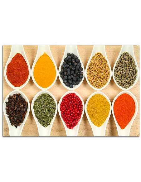 Tableau ÉPICES DU MONDE imprimé sur bois - par Feeby