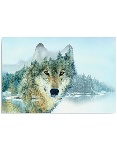Tableau WOLF LAKE imprimé sur bois - par Feeby