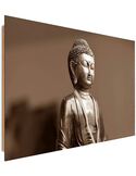 Tableau BOUDDHA SUR UN FOND BRUN imprimé sur bois - par Feeby