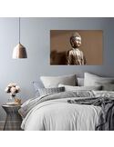 Tableau BOUDDHA SUR UN FOND BRUN imprimé sur bois - par Feeby