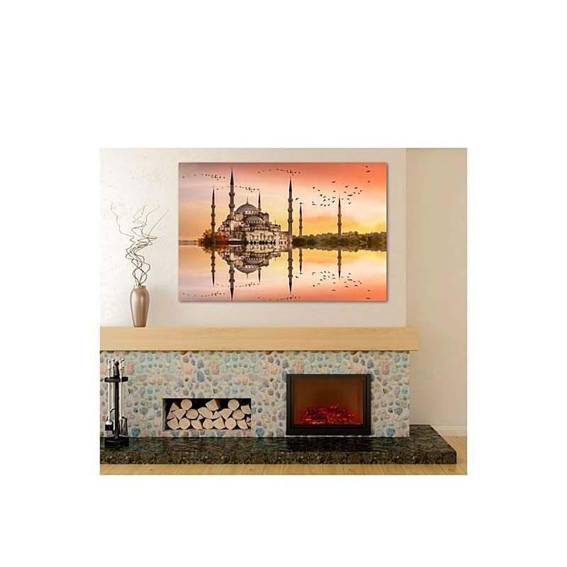Tableau MOSQUÉE BLEUE imprimé sur bois - par Feeby