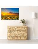 Tableau PAYSAGE TOURNESOLS imprimé sur toile - par Feeby
