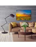 Tableau PAYSAGE TOURNESOLS imprimé sur toile - par Feeby
