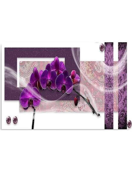 Tableau ORCHIDÉE POURPRE imprimé sur toile - par Feeby