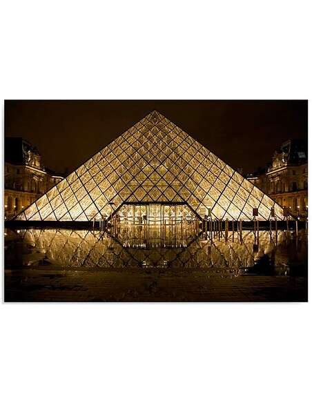 Tableau PYRAMIDE DU LOUVRE 2 imprimé sur toile - par Feeby