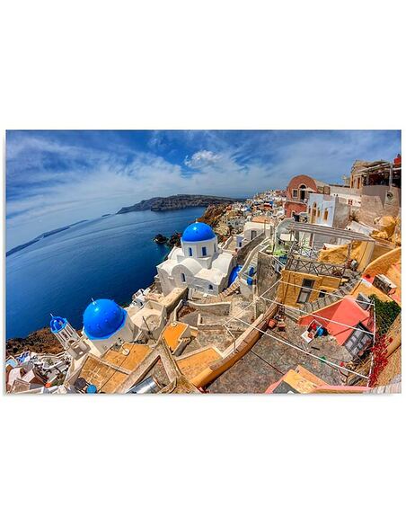 Tableau SANTORINI HDR imprimé sur toile - par Feeby