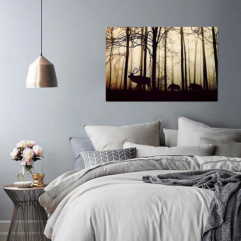 Tableau LES ANIMAUX DANS LA FORÊT imprimé sur toile - par Feeby