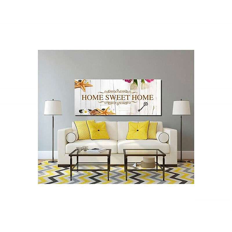 Tableau HOME SWEET HOME AVEC BIELI imprimé sur toile - par Feeby