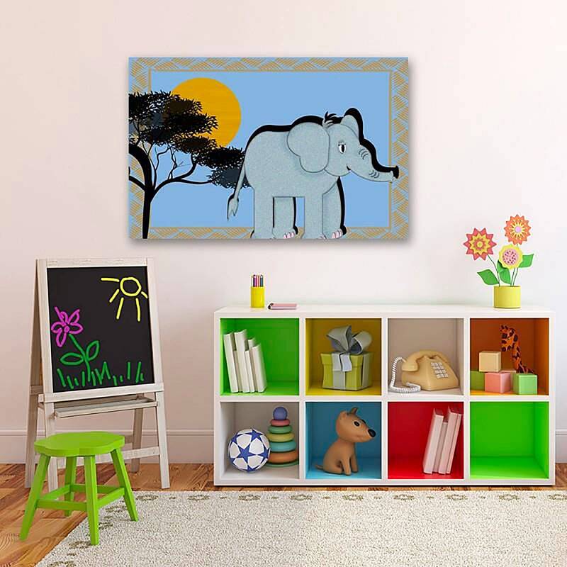 Tableau ÉLÉPHANT D’AFRIQUE imprimé sur toile - par Feeby
