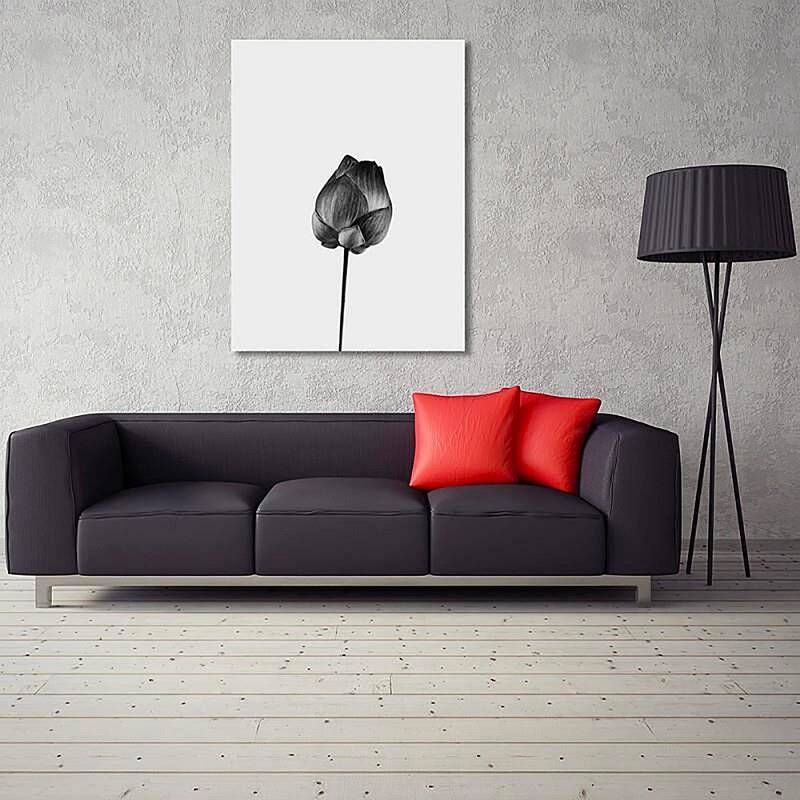 Tableau UNE SEULE FLEUR imprimé sur toile - par Feeby