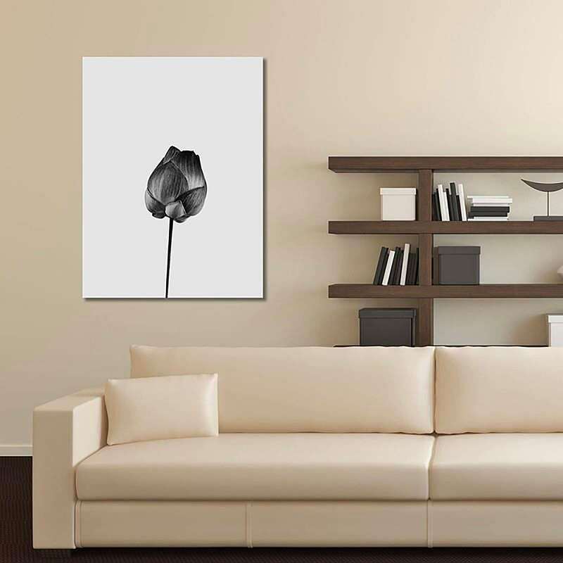 Tableau UNE SEULE FLEUR imprimé sur toile - par Feeby