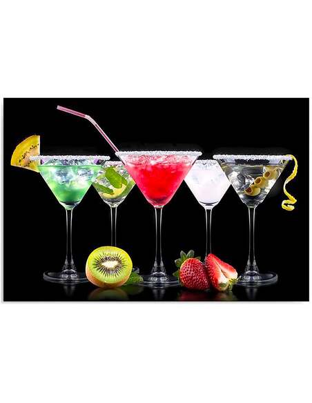 Tableau DES BOISSONS ET DES FRUITS 2 imprimé sur toile - par Feeby