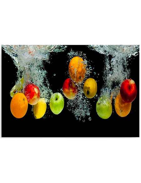 Tableau FRUITS DANS L’EAU imprimé sur toile - par Feeby