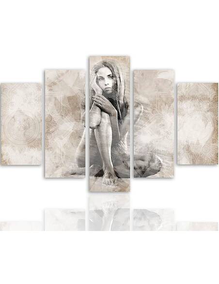 Composition de 5 tableaux LOI imprimé sur toile - par Feeby