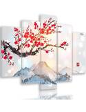 Composition de 5 tableaux LE JAPON PAYSAGE 4 imprimé sur toile - par Feeby