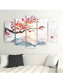 Composition de 5 tableaux LE JAPON PAYSAGE 4 imprimé sur toile - par Feeby