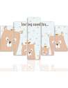 Composition de 5 tableaux A BONBONS AFFECTUEUSES imprimé sur toile - par Feeby