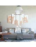 Composition de 5 tableaux A BONBONS AFFECTUEUSES imprimé sur toile - par Feeby
