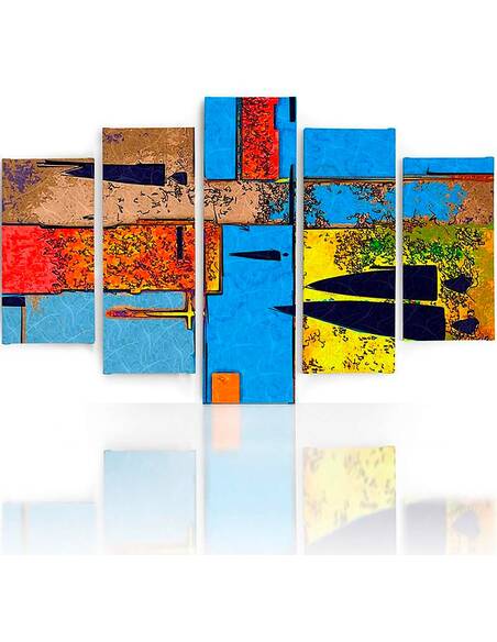 Composition de 5 tableaux PERVERS imprimé sur toile - par Feeby