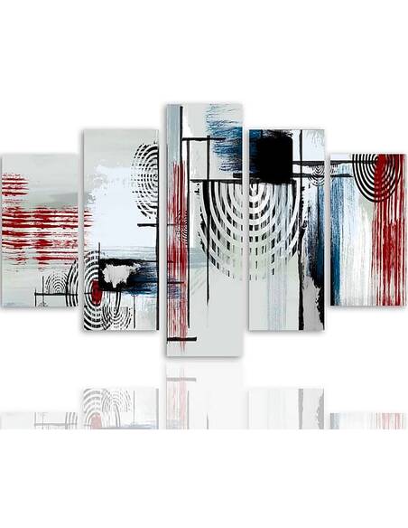 Composition de 5 tableaux 1 SHIELDS imprimé sur toile - par Feeby