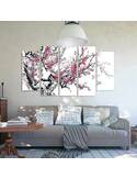Composition de 5 tableaux CERISIER JAPONAIS imprimé sur toile - par Feeby