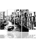 Composition de 5 tableaux CANAL DE VENISE imprimé sur toile - par Feeby