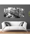 Composition de 5 tableaux CANAL DE VENISE imprimé sur toile - par Feeby