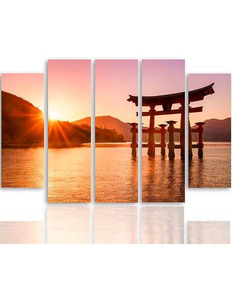 Composition de 5 tableaux LE JAPON PAYSAGE 6 imprimé sur toile - par Feeby